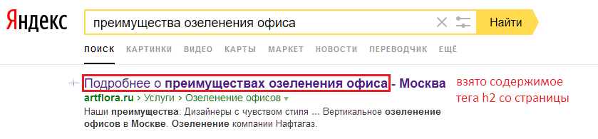 Как изменить заголовок сниппета в Яндексе